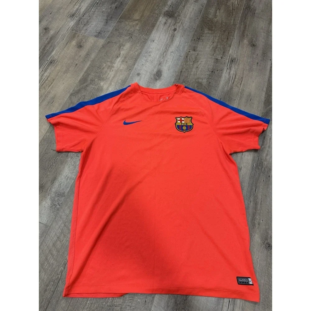 FC Barcelona Training Football Jersey Nike Polyester Youth Sz XL Preowned